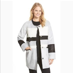 Color Block Faux Coat